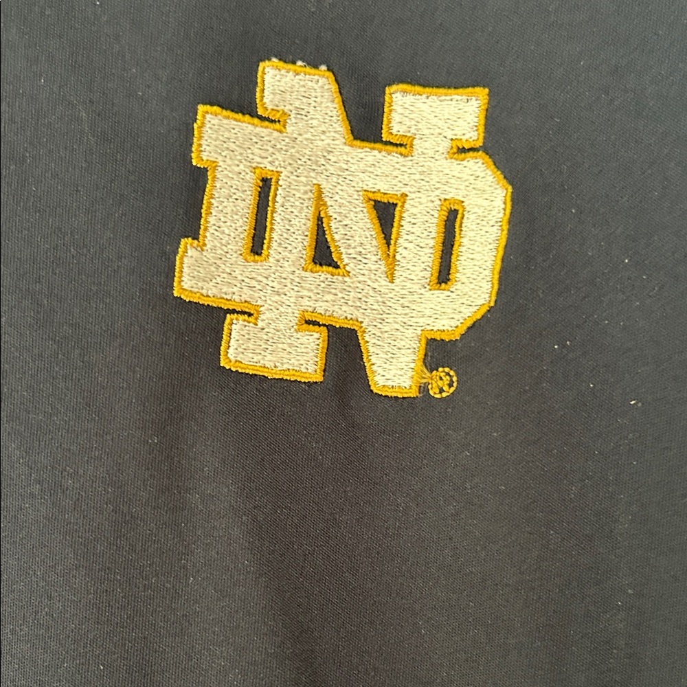Notre Dame Men's Small Navy Polo - Picture 3 of 7